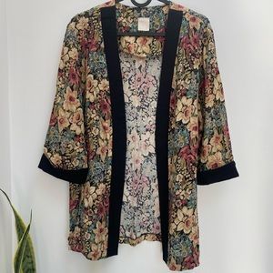 Vintage Floral Blazer/Shirt // Size S